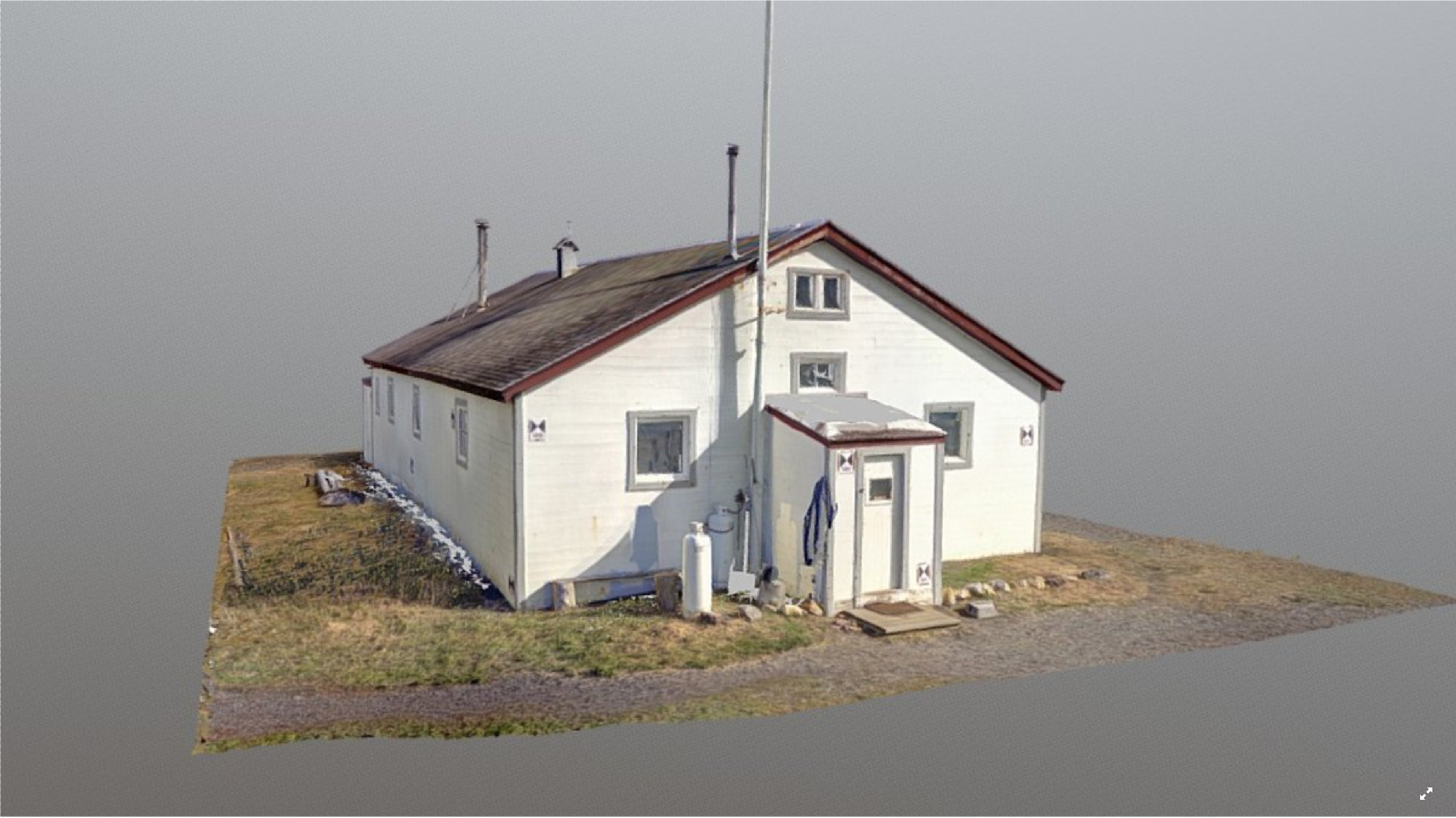 Model of the Community House produced from the terrestrial laser scanning capture, 2018. Photo source: Capture2Preserv project