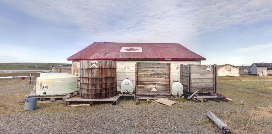 Exterior of Pacific Steam Whaling Co. Bonehouse captured by Z+F 5010X laser scanner during documentation, 2018 (Capture2Preserv)