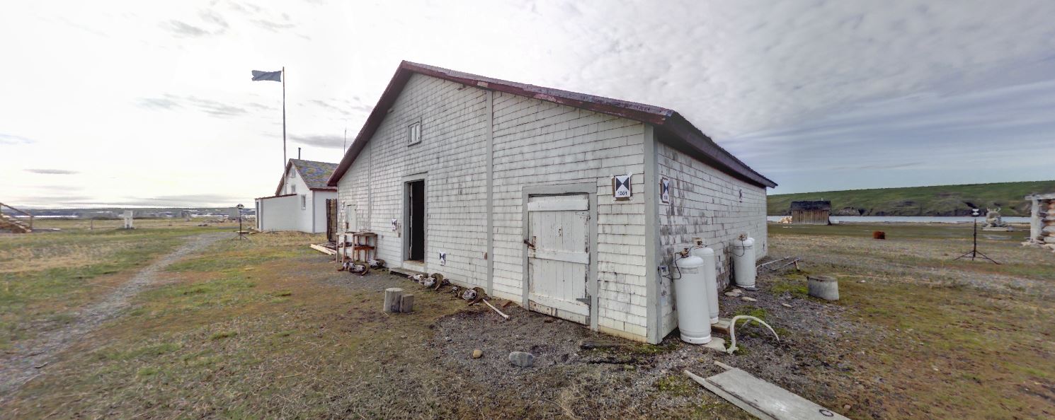 Exterior of Pacific Steam Whaling Co. Bonehouse captured by Z+F 5010X laser scanner during documentation, 2018 Photo source: Capture2Preserv project