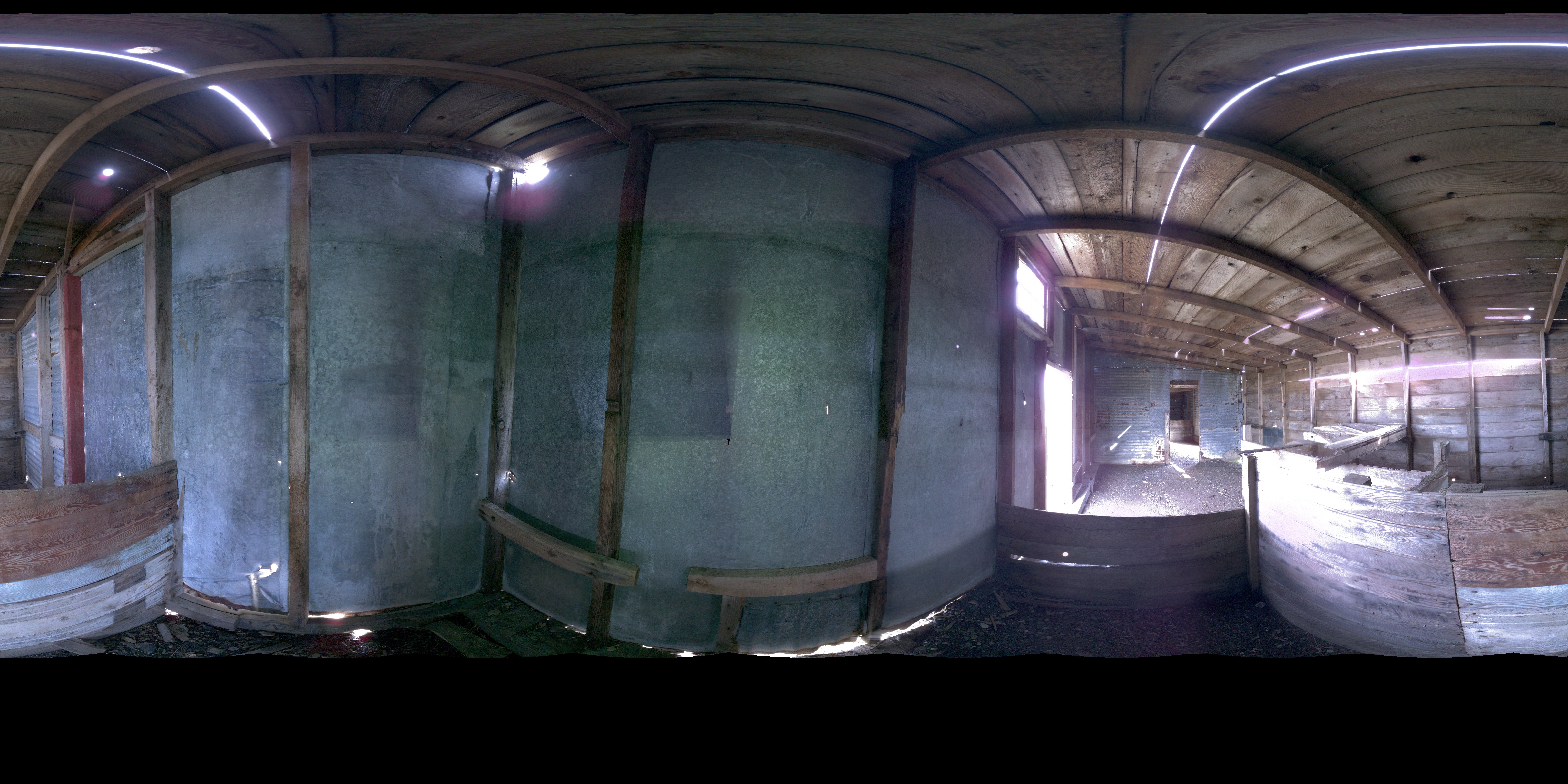 Panoramic view of the RCMP Dog Kennels and Run from the Leica BKL 360, scanning location 2.