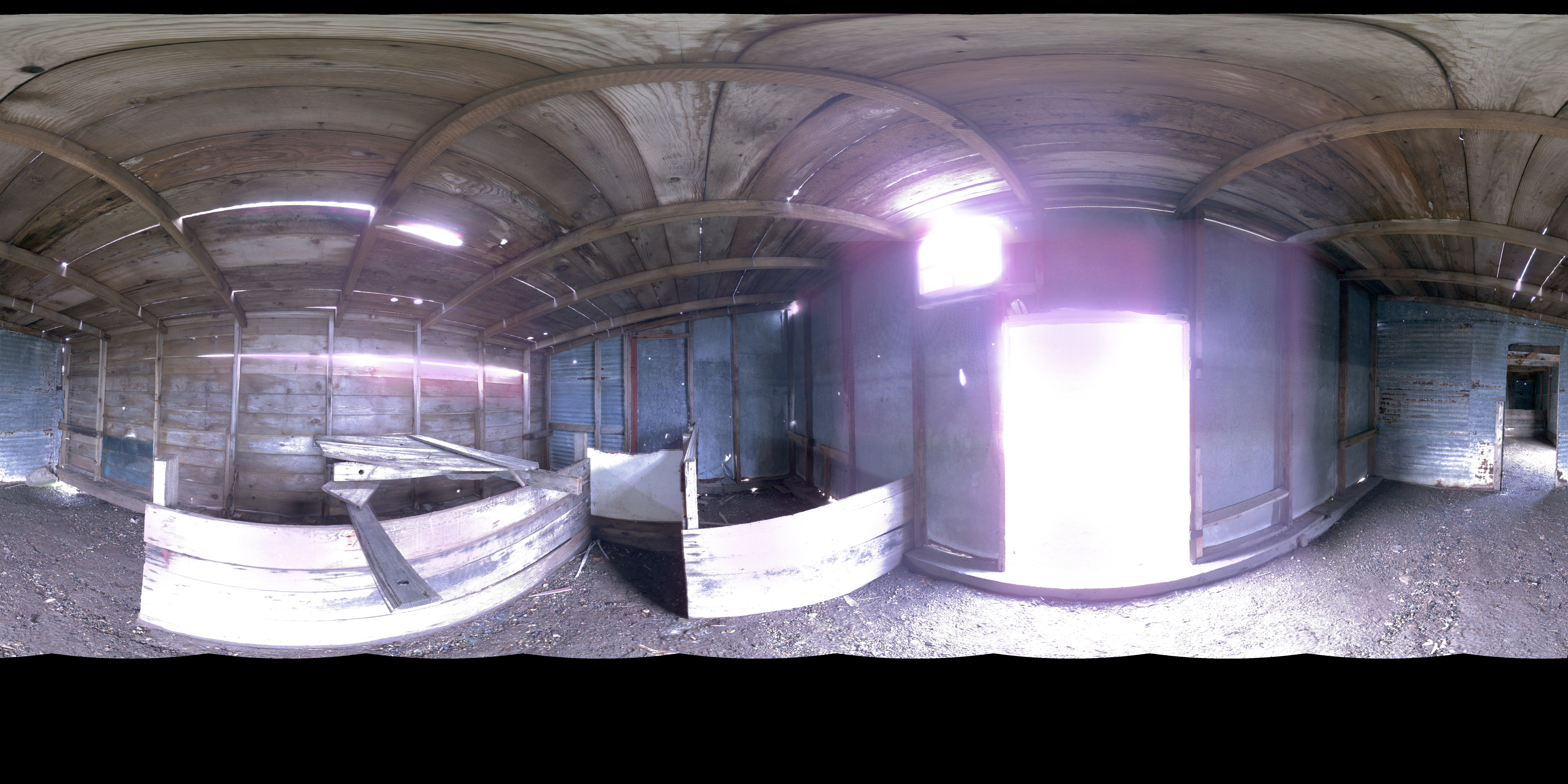 Panoramic view of the RCMP Dog Kennels and Run from the Leica BKL 360, scanning location 1.