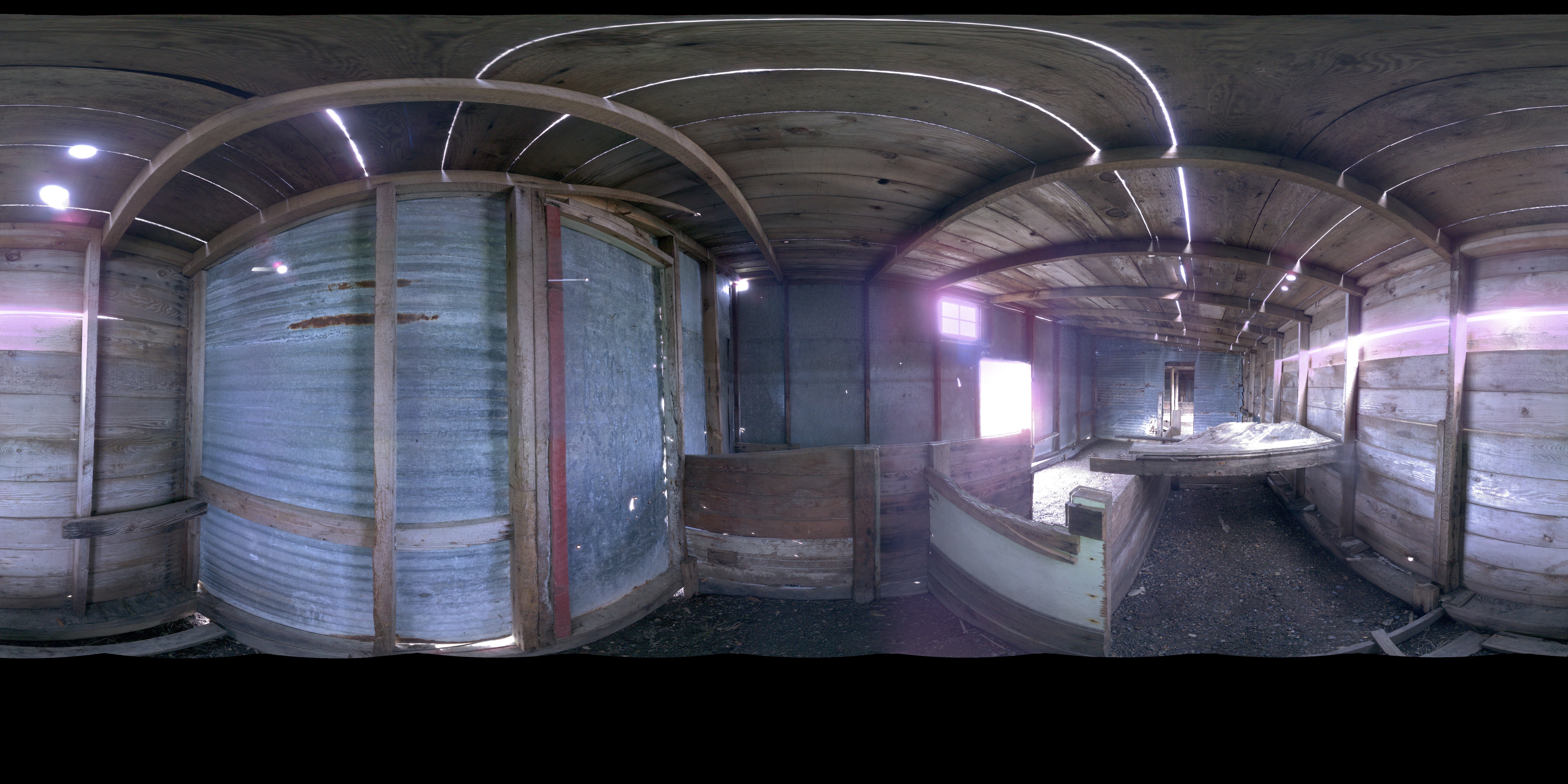 Panoramic view of the RCMP Dog Kennels and Run from the Leica BKL 360, scanning location 3.