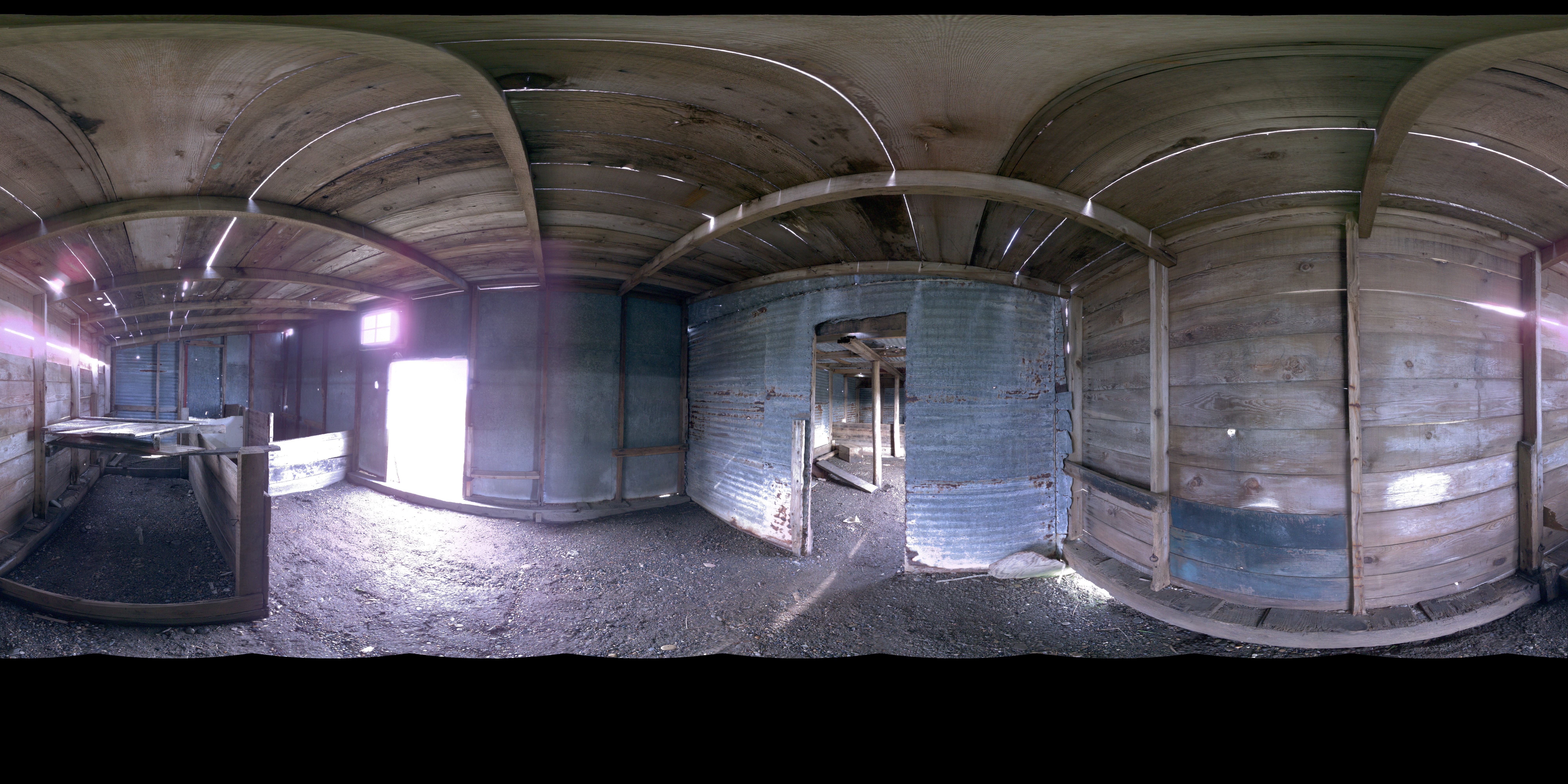 Panoramic view of the RCMP Dog Kennels and Run from the Leica BKL 360, scanning location 4.