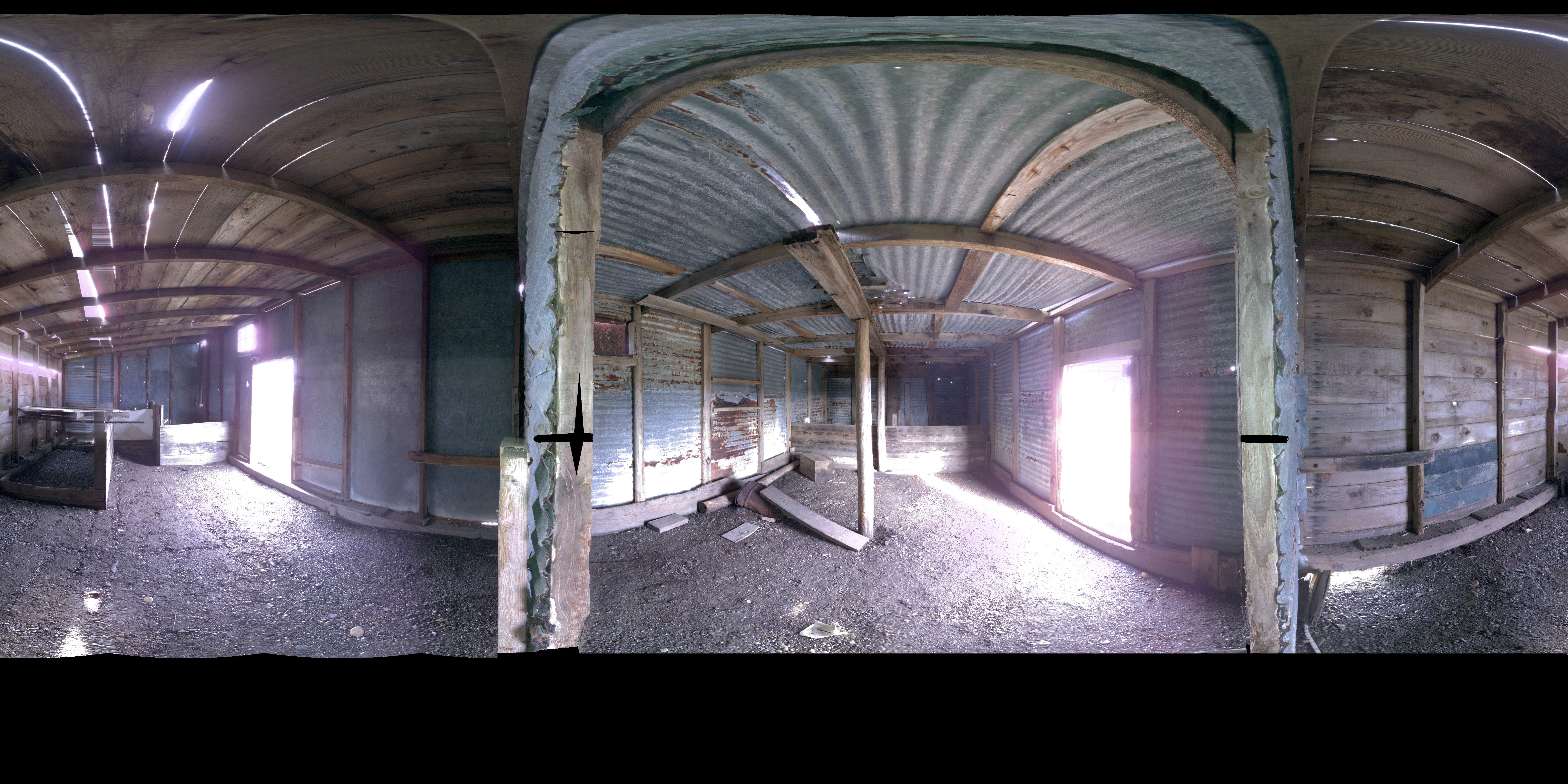 Panoramic view of the RCMP Dog Kennels and Run from the Leica BKL 360, scanning location 5.