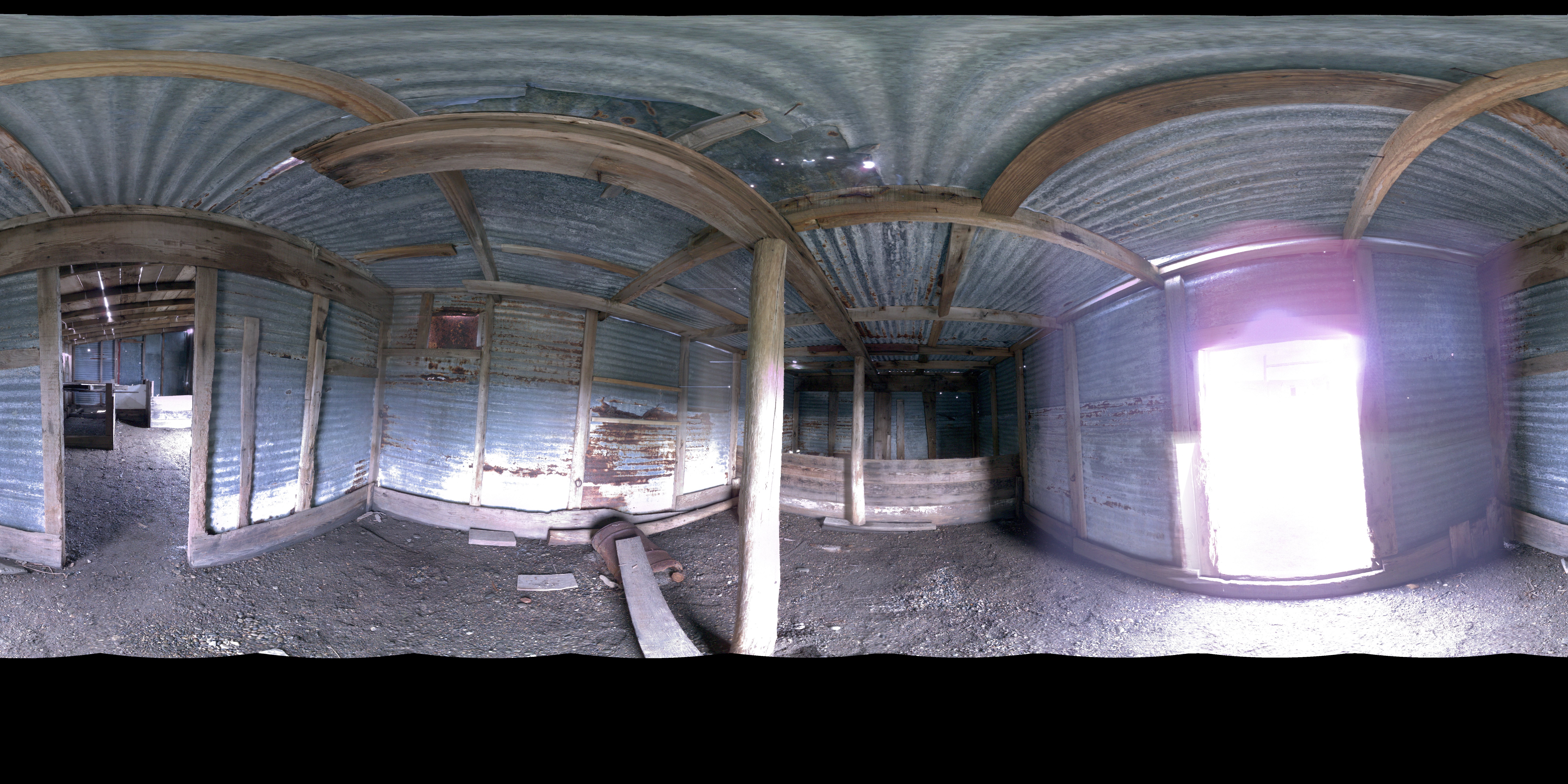 Panoramic view of the RCMP Dog Kennels and Run from the Leica BKL 360, scanning location 6.