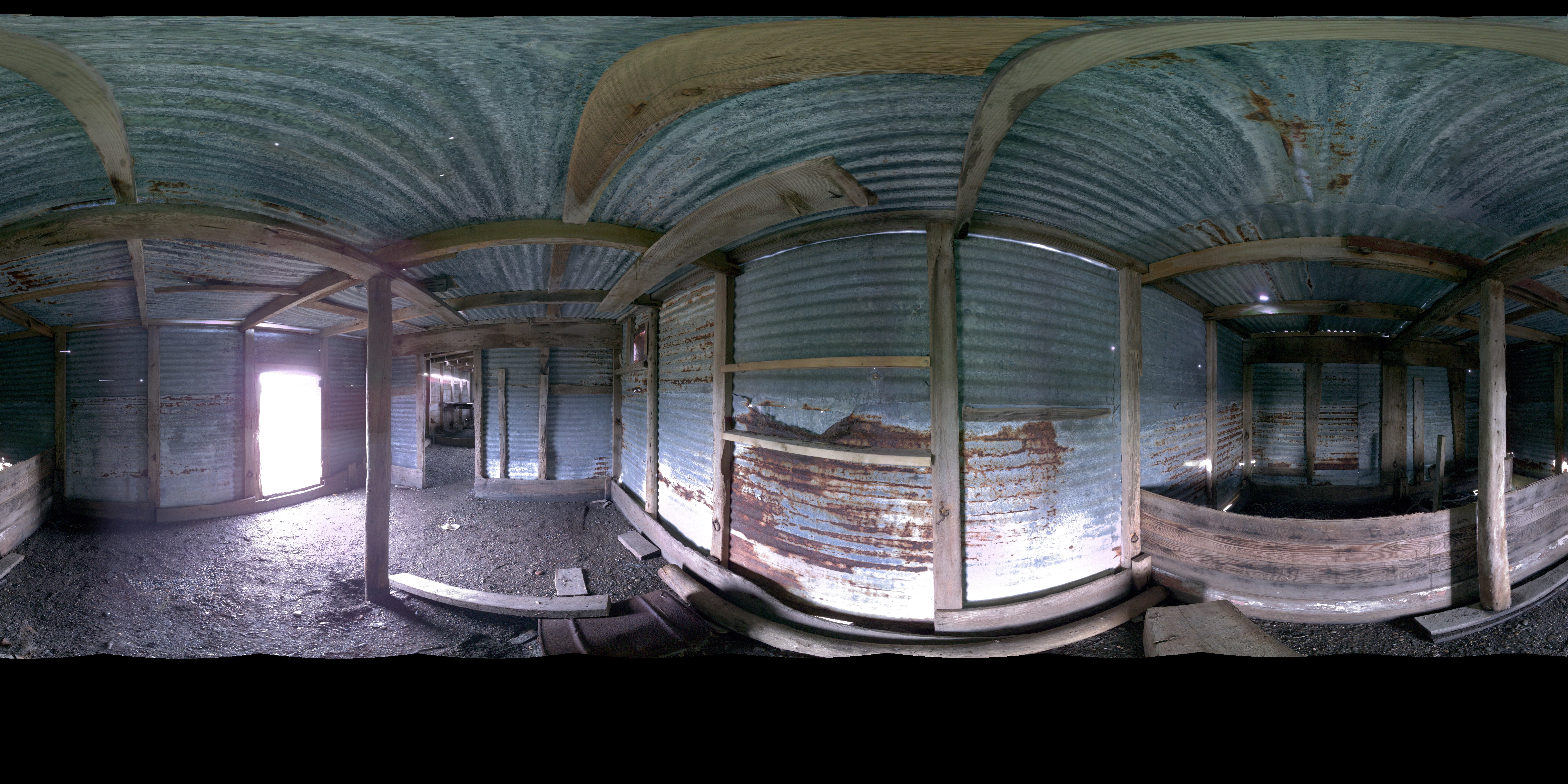 Panoramic view of the RCMP Dog Kennels and Run from the Leica BKL 360, scanning location 7.