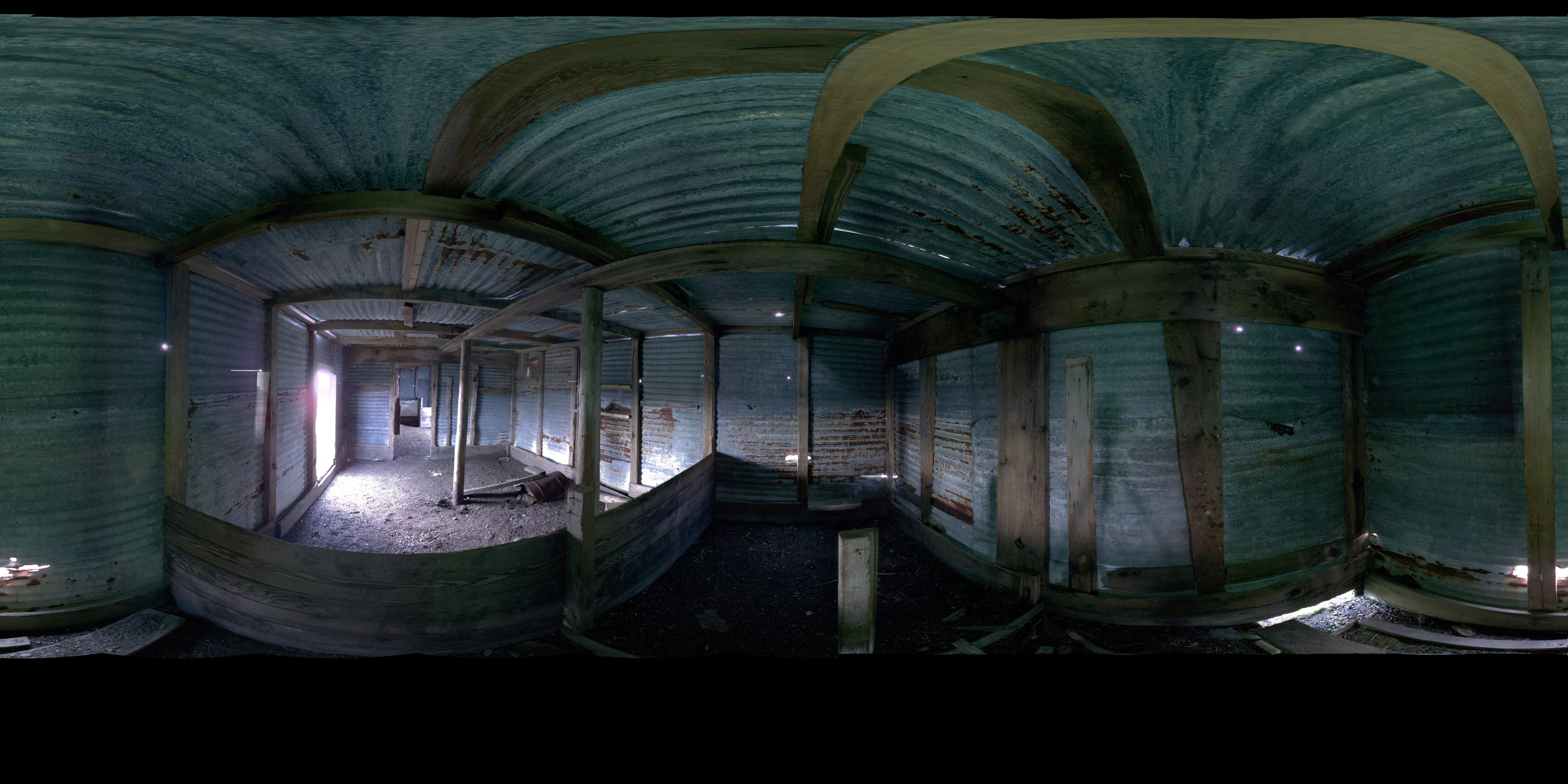 Panoramic view of the RCMP Dog Kennels and Run from the Leica BKL 360, scanning location 8.