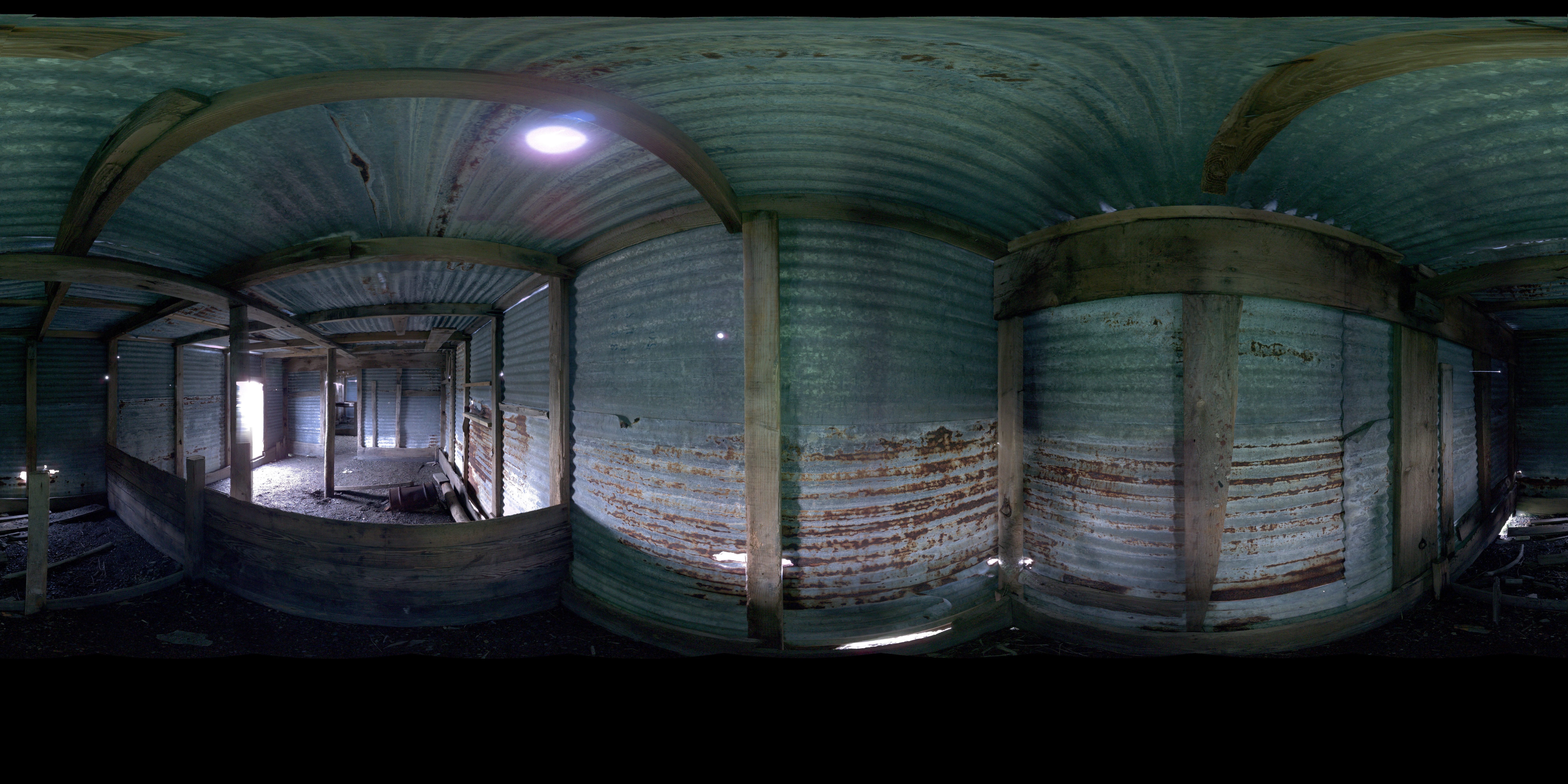 Panoramic view of the RCMP Dog Kennels and Run from the Leica BKL 360, scanning location 9.