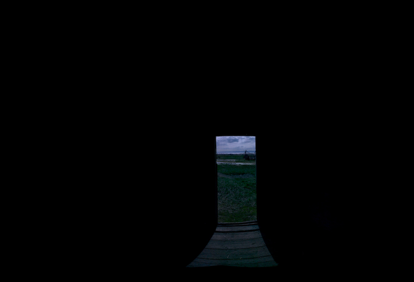 Panoramic view of scanning location 4 of the interior of Small House no.12 on Herschel Island