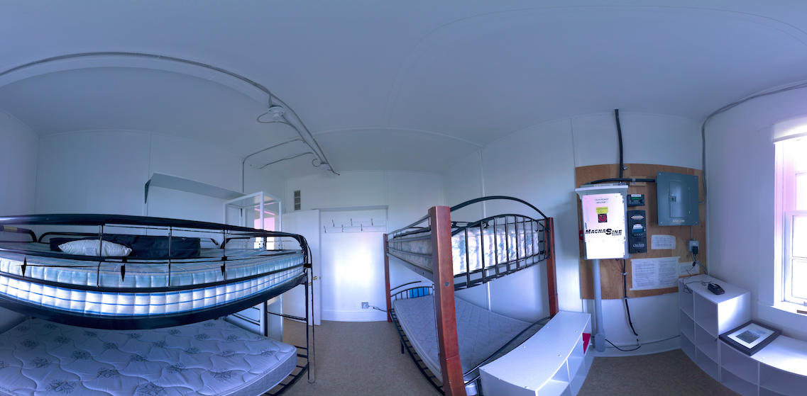 Panoramic view of the interior of the RCCS Transmitter Station Building from scanning location 10