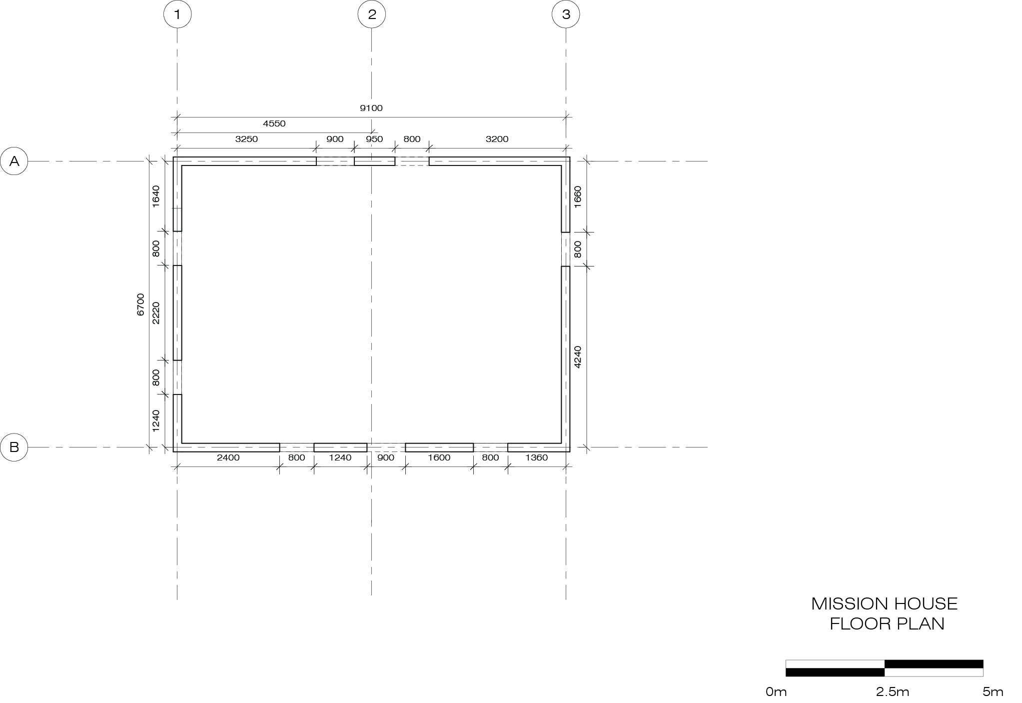 Floor Plan of Anglican Mission House
