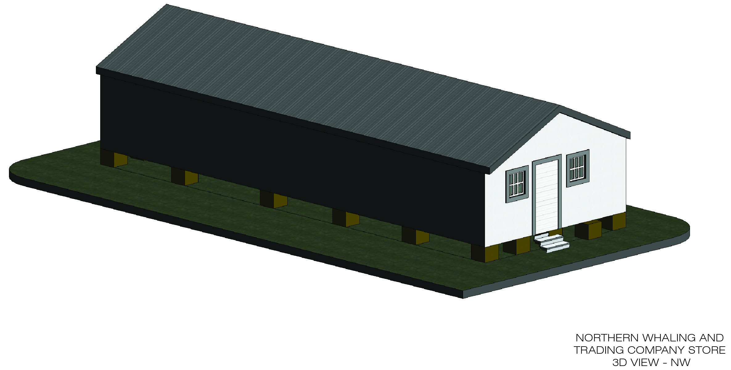 Northern Whaling Trading Warehouse 3D View NW
