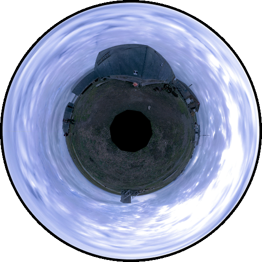 Panoramic image of scan location 11 of the NWTC bonded warehouse building from the Leica BKL 360.