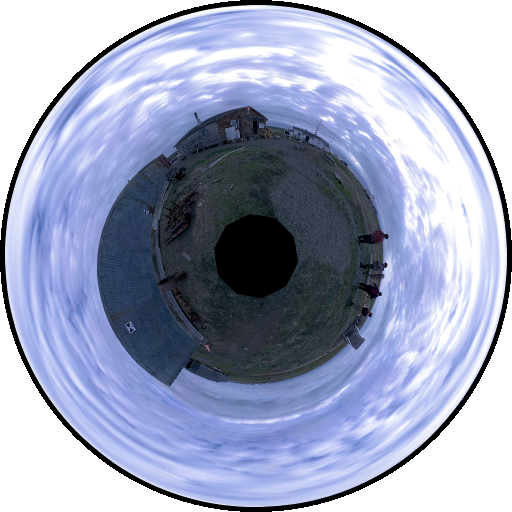 Panoramic image of scan location 12 of the NWTC bonded warehouse building from the Leica BKL 360.