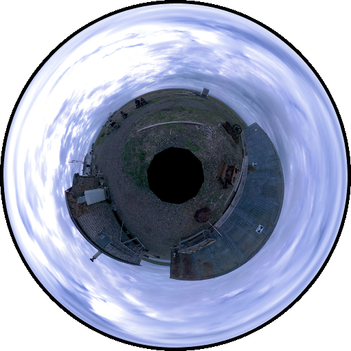 Panoramic image of scan location 15 of the NWTC bonded warehouse building from the Leica BKL 360.
