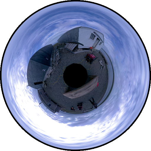 Panoramic image of scan location  of the NWTC bonded warehouse building from the Leica BKL 360.